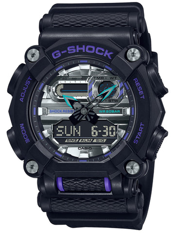 Casio G-Shock Garish Color Series Black/Purple GA900AS-1A Ana-Digi Mens Watch - Shop at Altivo.com