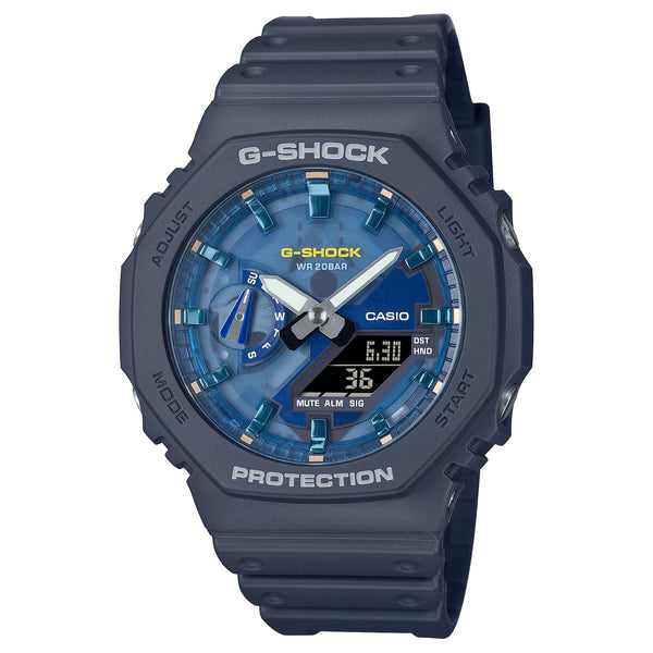 Casio G-Shock METALLIC BLUE OASIS GA2100AS-2A Carbon Ana-Digi Sports Mens Watch - Shop at Altivo.com
