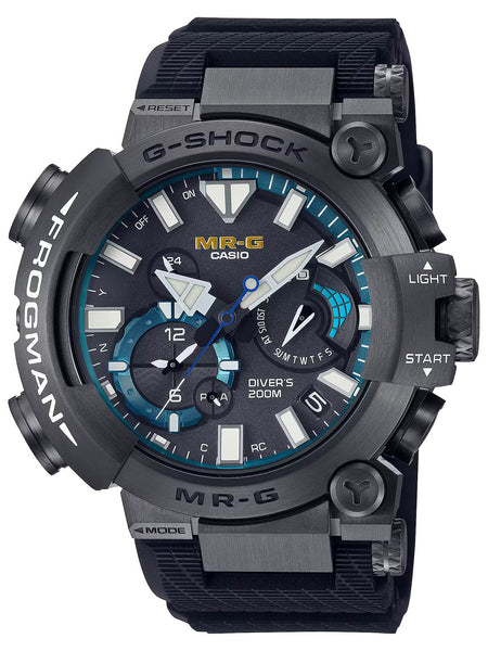 Casio G-Shock MR-G FROGMAN Black/Blue Mens Diving Watch MRGBF1000R-1A - Shop at Altivo.com