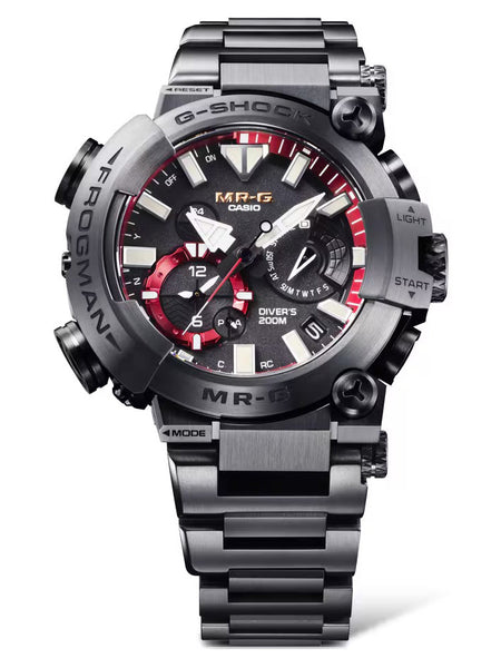 Casio G-Shock MR-G FROGMAN Black/Red Mens Diving Watch MRGBF1000B-1A - Shop at Altivo.com