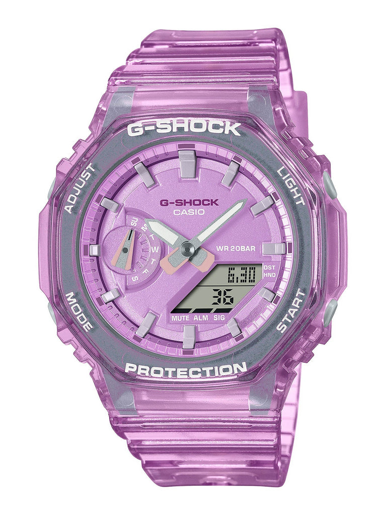 Casio G-Shock Mini CasiOak METALLIC SKELETON Womens Pink Watch GMA
