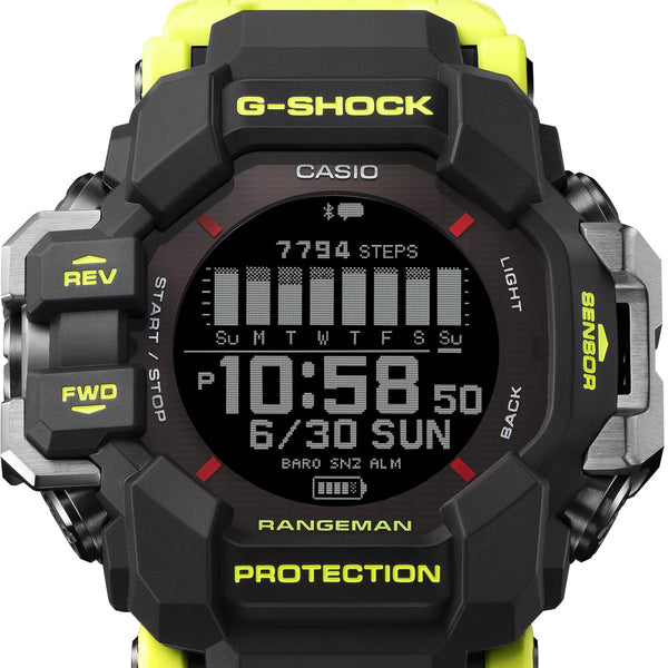 Casio G-Shock RANGEMAN RESCUE YELLOW Bluetooth Mens GPS Watch GPRH1000RY-1A - Shop at Altivo.com