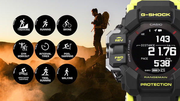 Casio G-Shock RANGEMAN RESCUE YELLOW Bluetooth Mens GPS Watch GPRH1000RY-1A9 - Shop at Altivo.com