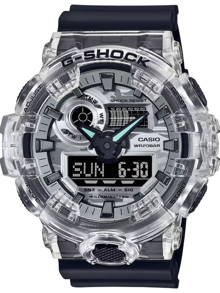 Casio G-Shock TRANSPARENT CAMO Mens Ana-Digi Sports Watch GA700SKC-1A - Shop at Altivo.com