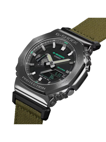 Casio G-Shock UTILITY METAL Mens Black/Olive Analog-Digital Watch GM2100CB-3A - Shop at Altivo.com