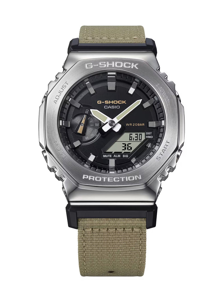 Casio G-Shock UTILITY METAL Mens Silver/Beige Analog-Digital Watch GM2 –  Altivo