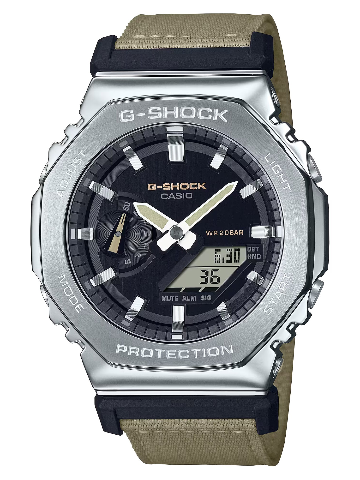 Casio G-Shock UTILITY METAL Mens Silver/Beige Analog-Digital Watch GM2 –  Altivo