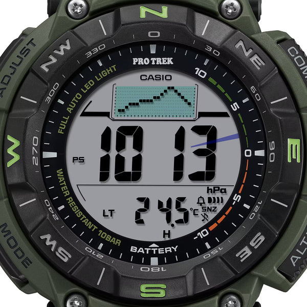 Casio PRO TREK CLIMBING CASTLON Triple Sensor Solar Mens Watch PRG340B-3 - Shop at Altivo.com