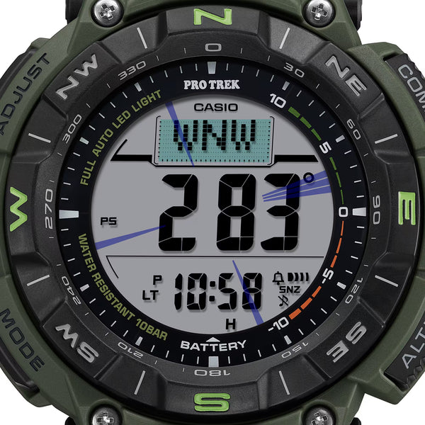 Casio PRO TREK CLIMBING CASTLON Triple Sensor Solar Mens Watch PRG340B-3 - Shop at Altivo.com
