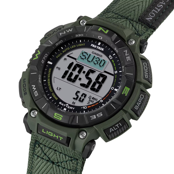 Casio PRO TREK CLIMBING CASTLON Triple Sensor Solar Mens Watch PRG340B-3 - Shop at Altivo.com