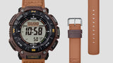 Casio PRO TREK CLIMBING COYOTE Brown Triple Sensor Solar Mens Watch PRG340L-5 - Shop at Altivo.com