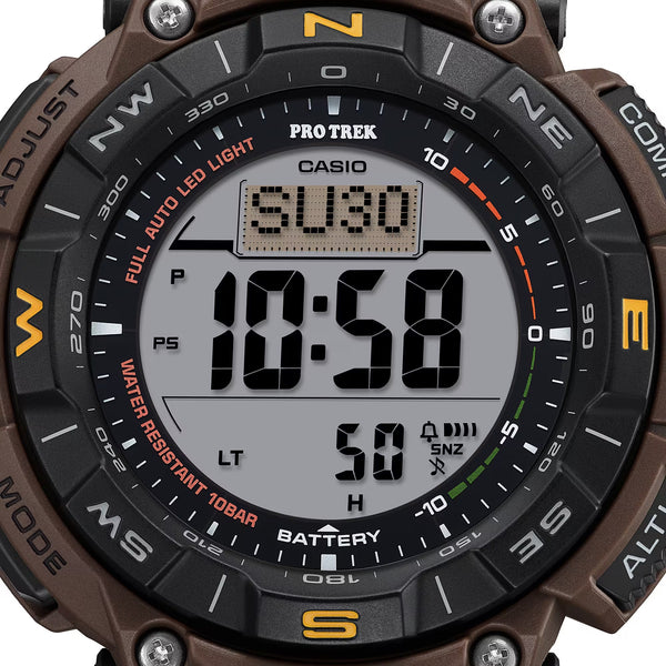 Casio PRO TREK CLIMBING COYOTE Brown Triple Sensor Solar Mens Watch PRG340L-5 - Shop at Altivo.com