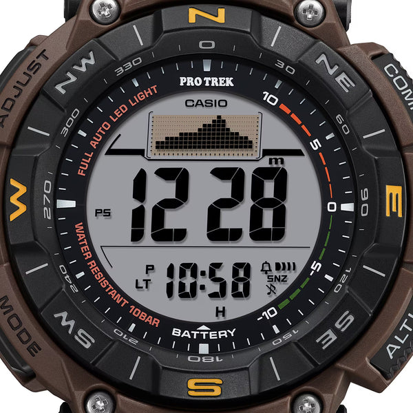 Casio PRO TREK CLIMBING COYOTE Brown Triple Sensor Solar Mens Watch PRG340L-5 - Shop at Altivo.com