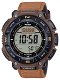 Casio PRO TREK CLIMBING COYOTE Brown Triple Sensor Solar Mens Watch PRG340L-5 - Shop at Altivo.com