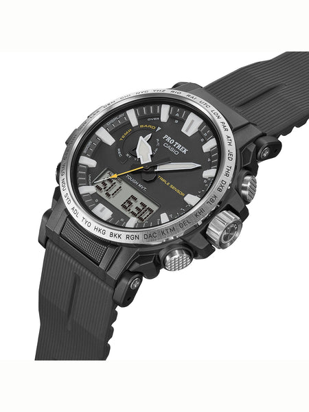 Casio PRO TREK Eco-Friendly Triple Sensor Black Mens Watch PRW61-1A - Shop at Altivo.com