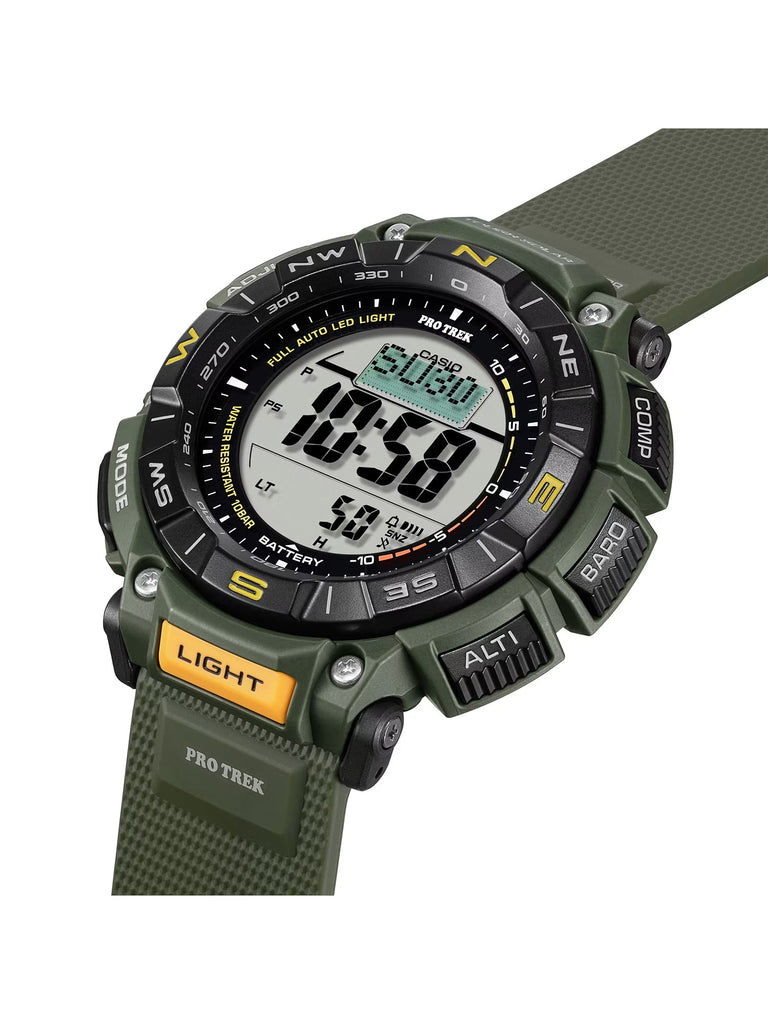 Barometer Solar Casio PRO TREK Tough Solar Altimeter Barometer Thermometer watch PRG340 ...