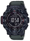 Casio ProTrek Triple Sensor Tough Solar Mens Outdoor Watch Black IP PRW3510Y-8 - Shop at Altivo.com