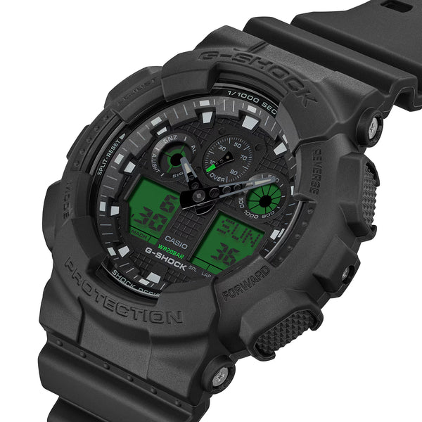 Casio G-Shock Electro Green Ana-Digi Mens Sports Watch GA100BEG-1A