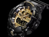 Casio G-SHOCK GA710GB-1A Black Gold Ana-Digi World Time Mens Watch