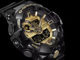 Casio G-SHOCK GA710GB-1A Black Gold Ana-Digi World Time Mens Watch
