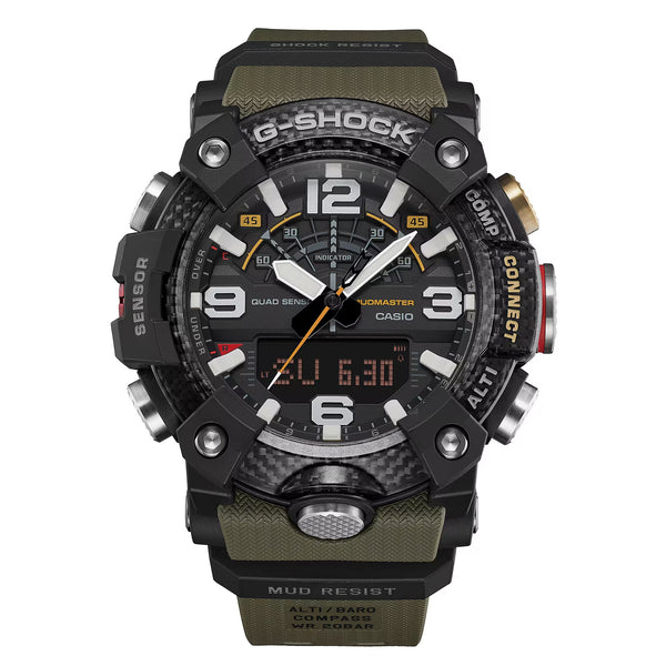 Casio G-Shock GGB100X-1A3 MUDMASTER Quad Sensor Bluetooth Mens Green Watch