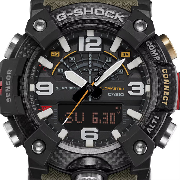 Casio G-Shock GGB100X-1A3 MUDMASTER Quad Sensor Bluetooth Mens Green Watch