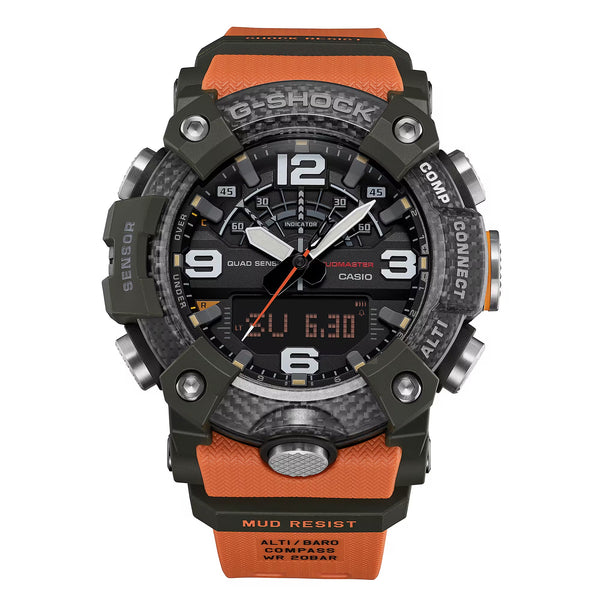 Casio G-Shock GGB100X-1A9 MUDMASTER Quad Sensor Bluetooth Mens Orange Watch