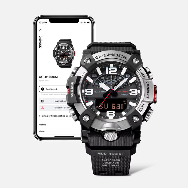 Casio G-Shock GGB100XM-1A MUDMASTER Carbon Quad Sensor Bluetooth Mens Watch