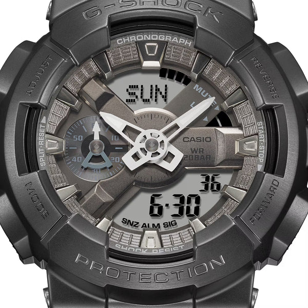 Casio G-Shock MIDNIGHT FOG Metal Covered Black Mens Watch GM110MF-1A