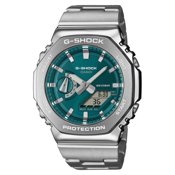 Casio G-Shock G-STEEL Turquoise Octagonal Analog-Digital Mens Watch GM2110D-3A1