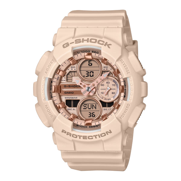 G-Shock GMAS140PG-4A Pink and Rose Gold Ana-Digi Womens Watch
