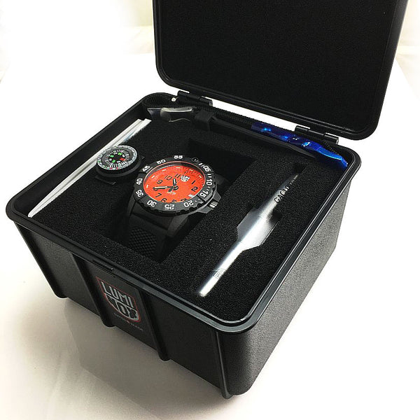 Luminox SCOTT CASSELL UVP SET Navy Seal Black/Orange Mens Watch XS.3509.SC.SET - Shop at Altivo.com