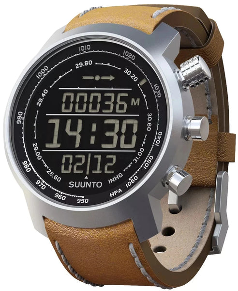 Suunto ELEMENTUM TERRA Altimeter Barometer Brown Leather Watch SS018733000 - Shop at Altivo.com