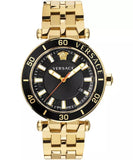 Versace Greca Chronograph Mens Black/Gold Watch VEZ300721 - Shop at Altivo.com