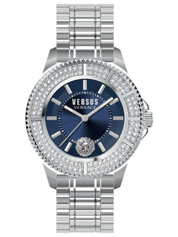 Versus Versace TOKYO CRYSTAL 42mm Silver/Blue Women's Watch SGM250015 - Shop at Altivo.com