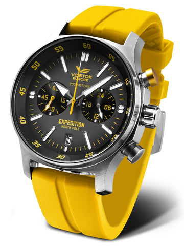 Vostok-Europe Expedition North Pole-1 Yellow Silicone Watch VK64/592A560Y - Shop at Altivo.com