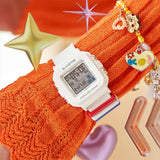 Casio BABY-G+PLUS Pixel Art White Digital Womens Watch w/ 9 Loops BGD10L-7 - Shop at Altivo.com