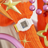 Casio BABY-G+PLUS Pixel Art White Digital Womens Watch w/ 9 Loops BGD10L-7 - Shop at Altivo.com
