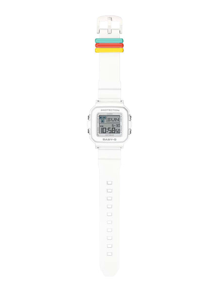 Casio BABY-G+PLUS Pixel Art White Digital Womens Watch w/ 9 Loops BGD10L-7 - Shop at Altivo.com