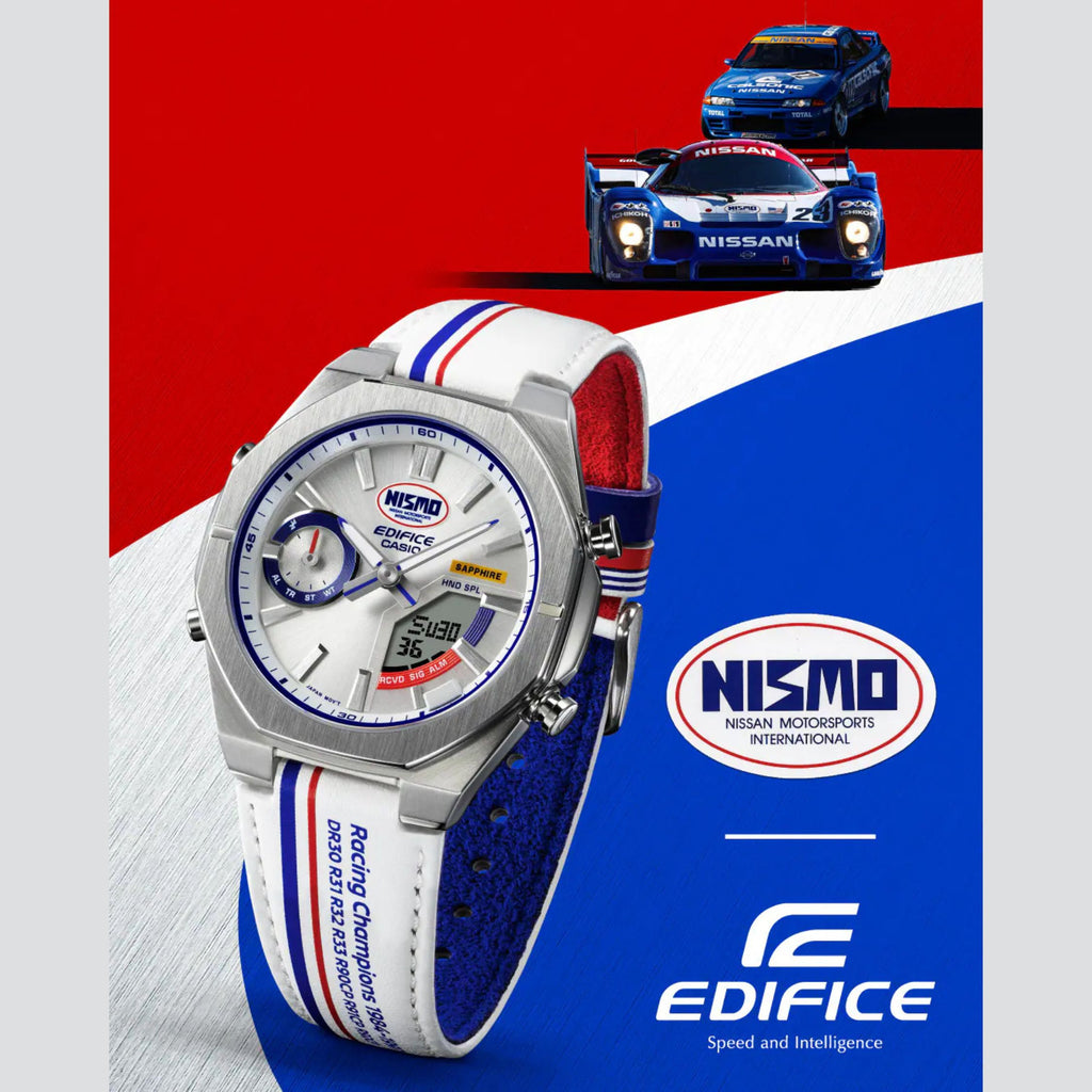Casio Motor Casio Edifice NISMO Leather Nissan Motorsport Limited Edition Leather ...