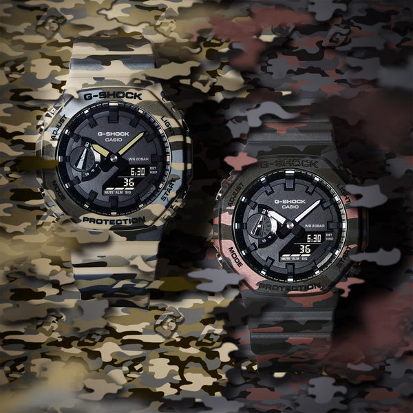 Casio G-Shock CARBON CORE Camouflage Mens Ana-Digi Watch GA2100CM-8A