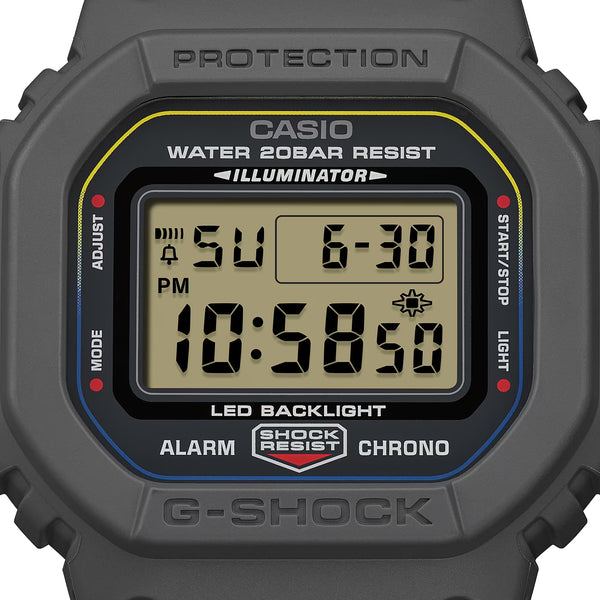 Casio G-SHOCK DW5600MNC-8A2 Grey/Multi Cloth Band Digital Watch
