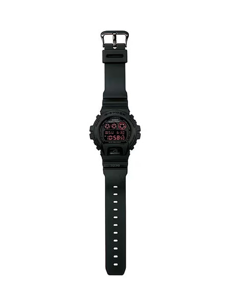 Casio G-Shock DW6900MS-1 Military Black Red Digital Mens Sports Watch