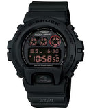 Casio G-Shock DW6900MS-1 Military Black Red Digital Mens Sports Watch