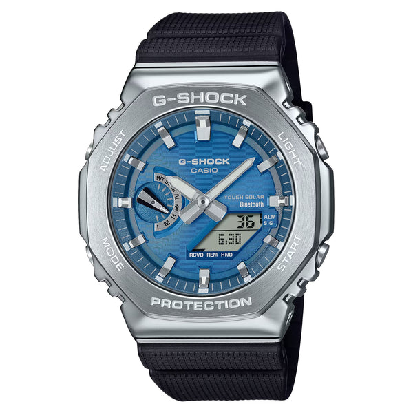 Casio G-Shock G-Steel METALLIC BLUE GBM2100A-2B Bluetooth Tough Solar Mens Watch - Shop at Altivo.com