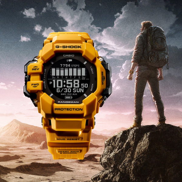 Casio G-SHOCK GPS Heart Rate Monitor Rangeman Yellow Mens Watch GPRH1000-9