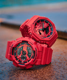 Casio G-SHOCK Iconic Red Series Large Ana-Digi Red Mens Watch GA110RB-4A