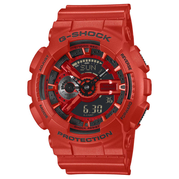 Casio G-SHOCK Iconic Red Series Large Ana-Digi Red Mens Watch GA110RB-4A
