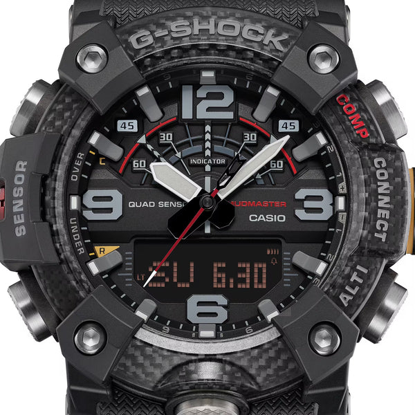 Casio G-Shock MUDMASTER Carbon Fiber Quad Sensor Bluetooth Mens Watch GGB100X-1A