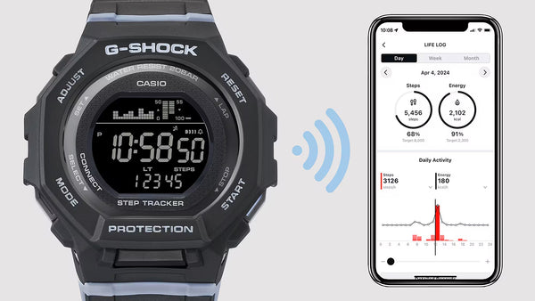 Casio G-Shock STEP TRACKER GMDB300-1 Digital Dual Time Bluetooth Womens Watch